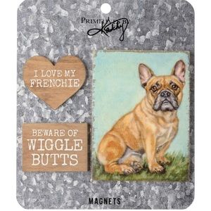 FRENCH BULLDOG Memo Magnet Set FRENCHIE Art Home Office Puppy Dog Lovers Gifts